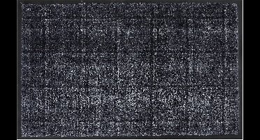 MD Entree - Deurmat - Schoonloopmat - Soft&Design - 55 x 90 cm - Blocks Antraciet - Vloerkleed - Met antislip - Machine wasbaar - Vocht absorberend - Hoge dichtheid 600gr/m2