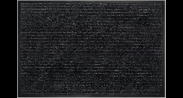 MD Entree - Deurmat - Maxi Dry Stripe - Antraciet - Vloerkleed - Met antislip - Wasbaar- Vocht absorberend - Hoge dichtheid 600gr/m2 - 80 x 120 cm