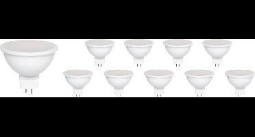 Spectrum - Voordeelpak 10 stuks LED spots - GU5.3 fitting - 5W vervangt 42W - 2700K - warm wit licht
