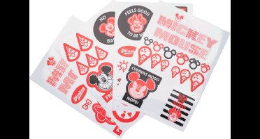 Grupo Erik Stickers Mickey & Minnie Vinyl Rood/zwart 50 Stuks