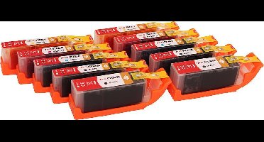 Set 10x ABC huismerk inkt cartridge geschikt voor Canon 570XL 571XL PGI-570XL CLI-571XL Pixma MG-5750 MG-6850 MG-6851 MG-6852 MG-6853 MG-7750 MG-7751 MG-7752 MG-7753 TS-5050 TS-5051 TS-5052 TS-5053 TS-5055 TS6050