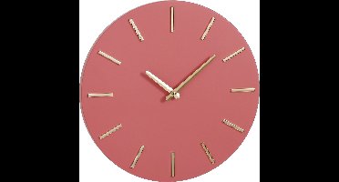 Mica Decorations - Brixen Wandklok - Ø36 cm - Roze