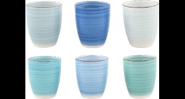Studio Tavola Bekers Ocean Blue 350 ml - 6 stuks
