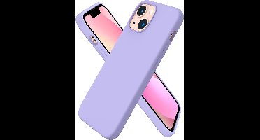 Hoesje Geschikt voor iPhone 14 Plus – Liquid Siliconen Backcover – Lila