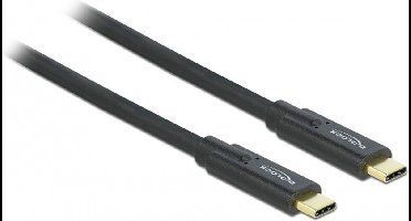 Premium USB-C naar USB-C kabel met E-Marker chip - USB3.2 (tot 10 Gbit/s) - PD tot 20V/5A - video tot 8K 30Hz / zwart - 0,50 meter