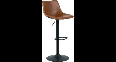 Bendt Draaibare Barkruk 'Xanthe' PU, kleur Cognac (zithoogte 61-83cm)