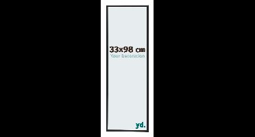 Your Decoration - Fotolijst 33x98 cm - Aluminium - Zwart Hoogglans - Miami
