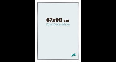 Your Decoration - Puzzellijst 67x98 cm - Zilver Hoogglans - Puzzellijst 1500-2000 stukjes - Kunststof Fotolijst - Annecy