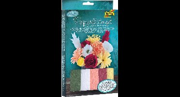 Folia knutselset crêpe papier bloemen | 21-delig