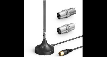 Boraboi® Draagbare telescopische antenne met magnetische voet voor DAB en FM ontvangst