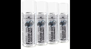 Compressed Gas Duster 4x AABCOOLING Home&Office 400ml K2, Computer Duster, Can for PC, Accessories, Air in a Can, Keyboard Cleaner, Compressed Air, Electronics, Camera and Photo Cleaners EN