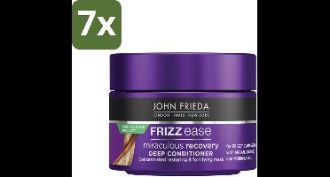 7 x John Frieda – Haarmasker – Frizz Ease – Voedend en herstellend – 250 ml - Koffie - Koffiezetapparaat - Koffiezetapparaat