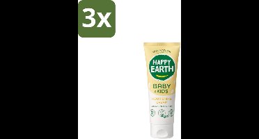 Happy Earth – Nourishing Cream – 100% Natuurlijk Baby & Kids – 75 ml - Bulkverpakking - 3 stuks