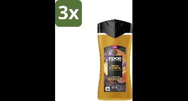 3 x Axe – Douchegel – Peach Infusion – 225 ml - Douchegel - Geur - Patchoeli - Amber - Fris Ruiken