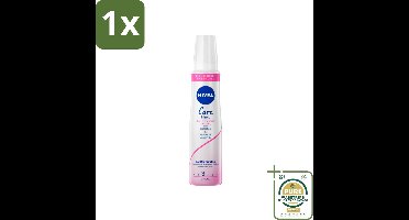 1 x NIVEA - Haarschuim - Verzorging & Stevigheid Zachte Aanzet - 24 Uur Lang Bescherming - 250 ml- Haarmousse - Verzorging - Volume - Natuurlijke Fixatie - Panthenol