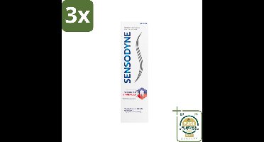 3 x Sensodyne - Tandpasta - Gevoeligheid & Tandvlees - Tandvleesverzorging - 75 ml - Grootverpakking - Gevoelige Tanden - Tandvleesbescherming - Tandpasta - Tandgevoeligheid - Tandvleesproblemen