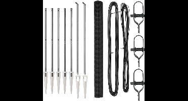 vidaXL - Hekpaal. - Grijs