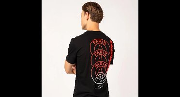 Paris Saint-Germain T-Shirt Heren - Maat XXL - Voetbal T-Shirt - Zwart - 100% Katoen - Officiële PSG Fanmerchandise