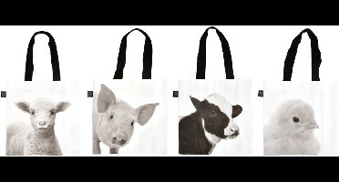 Esschert Design Shopper Kuiken 10 X 24,5 Cm Pp/polyester Wit