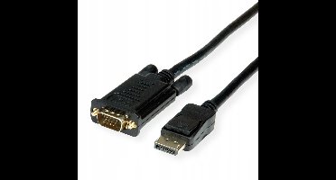 ROLINE DisplayPort naar VGA kabel, 1m, zwart, M/M