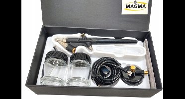 Aerograaf Magma AB-138, 0.8mm, 2 tanks, modelbouw
