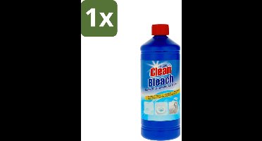 1 x At Home - Clean - Bleekmiddel - Hersteld Oorspronkelijke Wit - 1 L - Bleekmiddel - Reinigen - Vlekken Verwijderen - Oorspronkelijke Witheid - Glans Herstellen