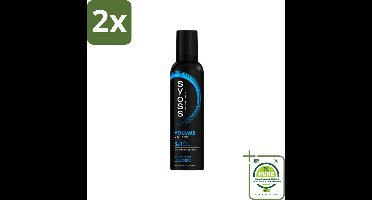 Syoss - Volume - Haarmousse - Langdurige Volume - 250 ml - Voordeelverpakking - 2 stuks - Haarvolume - Volumineuze styling