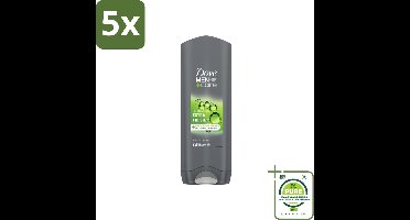 5 x Dove Men+Care Douchegel - Extra Fresh - 250 ml - Grootverpakking - Douchegel - Mannenhuid - Hydratatie - Verzorging - Frisse Geur