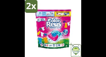 Color Reus - 3+1 Power Caps - Gekleurde Was - 45 Wasbeurten - Voordeelverpakking - 2 stuks - Wascaps - Kleurwas