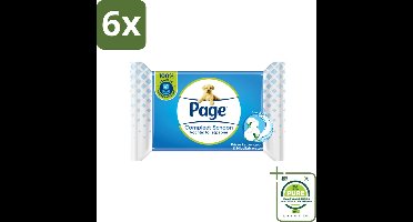 Page – Vochtig Toiletpapier – Navulling – 38 doekjes - Voordeelverpakking - 6 stuks - Toiletpapier navulling - Plasticvrij toiletpapier
