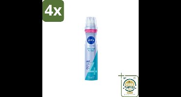 NIVEA - Stylingspray - Volumeverzorging - Sterkte 4 - 250 ml - Voordeelverpakking - 4 stuks - Styling spray - NIVEA