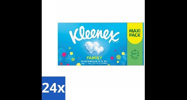 Kleenex – Family – Tissues – 128 stuks per verpakking - Voordeelverpakking - 24 stuks