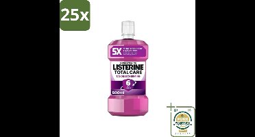 25 x Listerine – Mondwater – Total Care – Tandbescherming – 500 ml - Grootverpakking - Koffiezetapparaat