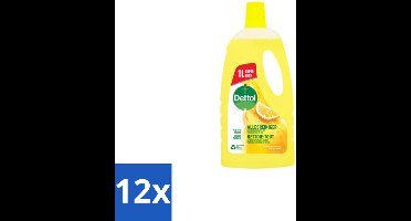 Dettol - Allesreiniger - Citroen - Hygiënisch Schoon - 1 liter - Voordeelverpakking - 12 stuks