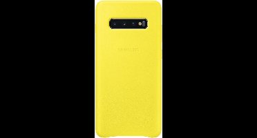 Samsung Lederen Cover - voor Samsung Galaxy S10 Plus - Geel