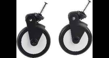 Strollers Rubber wheels, 1 pair of solid natural rubber strollers Wheels Replacement accessories with tools(1 pair front)