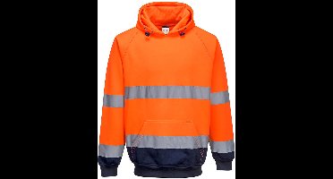 Portwest Tweekleurig sweatshirt met capuchon B316 - Oranje/Marine - L