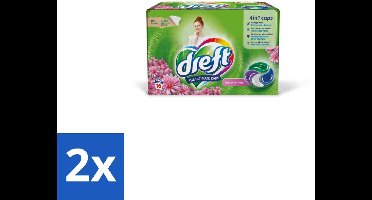 Dreft - Wasmiddelcapsules - Touch of Pink - Geurige verzorging - 16 Wasbeurten - Voordeelverpakking - 2 stuks