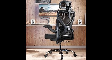 Ergonomische Bureaustoel - Bureaustoelen Voor Volwassenen en Kinderen - Gaming Stoel - Chair -Zwart