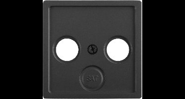 Berker Q1 centraalplaat - radio/tv - antraciet