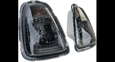 LED Achterlichten Set MINI One Cooper Cooper S JCW Type R56 2006 t/m 07/2010 (pre-facelift) Special Design Smoke Zwart Inclusief oranje lampjes voor de richtingaanwijzers