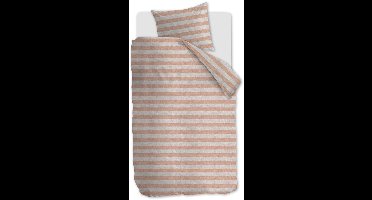 Vtwonen - Bold Stripe dekbedovertrek - Eenpersoons - 140x200/220cm - Pastelroze