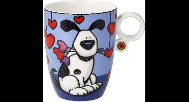 Goebel - Ed Heck | Koffie / Thee Mok Love Dog | Beker - porselein - 400ml - 2 stuks