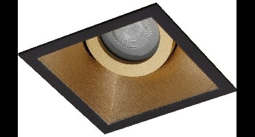 Premium Inbouwspot Warmglow Loke Goud, Zwart Verdiepte vierkante spot Philips Warm Glow Met Philips LED