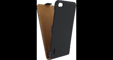 HONOR 6 Hoesje - Mobilize - Ultra Slim Serie - Kunstlederen Flipcase - Zwart - Hoesje Geschikt Voor HONOR 6