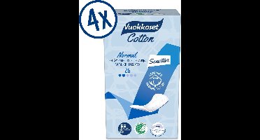 Vuokkoset Organic Cotton Inlegkruisjes - 4 x 26 stuks - Gevoelige huid bescherming - Allergievriendelijk - Nordic Swan Certified