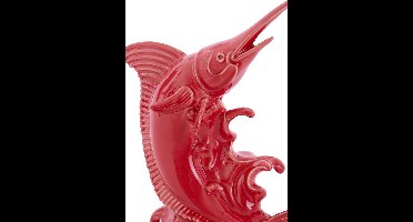 Light & Living - Ornament SWORDFISH - 33x16.5x43.5cm - Rood