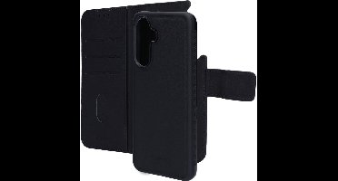 Mobiparts hoesje geschikt voor Samsung Galaxy A56 - Wallet 2-in-1 Boekhoesje - MagSafe - Echt Leder - Uitneembare Case - Sterke Magneet Sluiting - Contactloos betalen - Zwart
