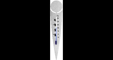 TFA Bloempot Thermometer - 22 cm - binnen/buiten - RVS - ruimte voor labels