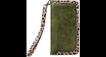 Mobilize Gelly Wallet Zipper Samsung Galaxy A71 Hoesje Olive Leopard